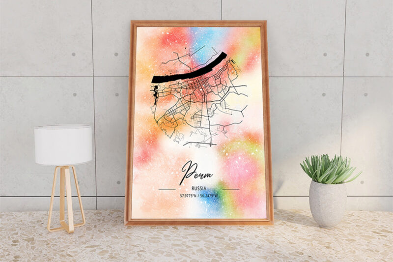 Psi Watercolor Map Bundle