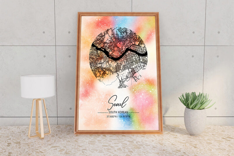 Psi Watercolor Map Bundle