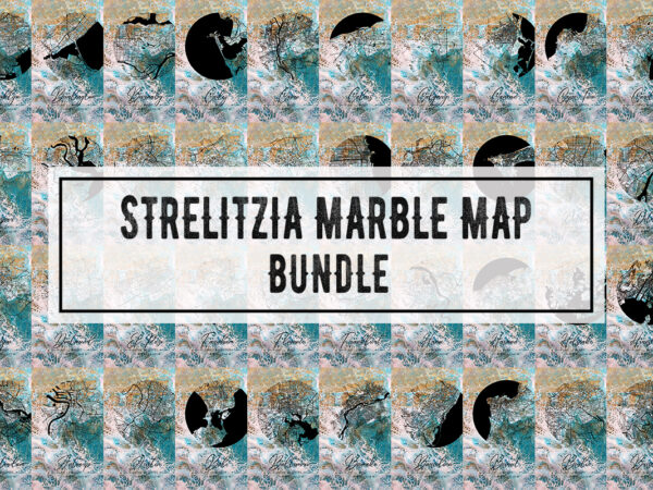 Strelitzia marble map bundle t shirt template vector