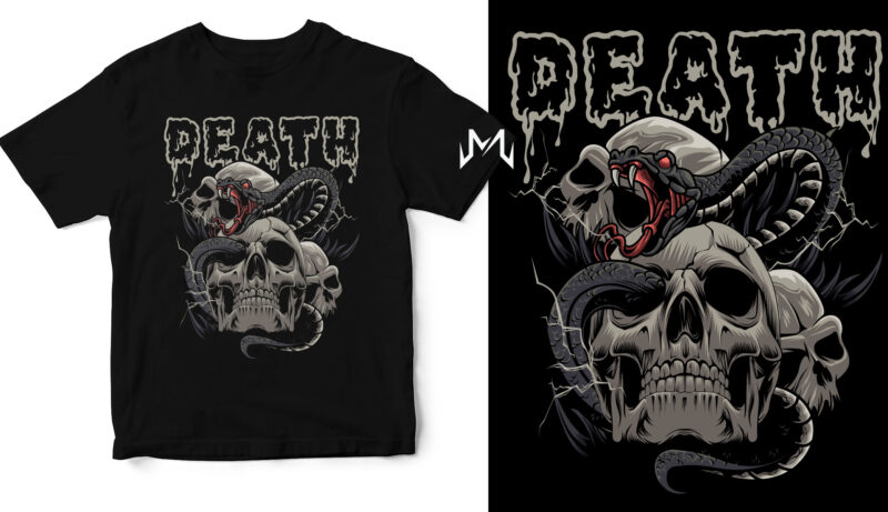 death (snake and skull)