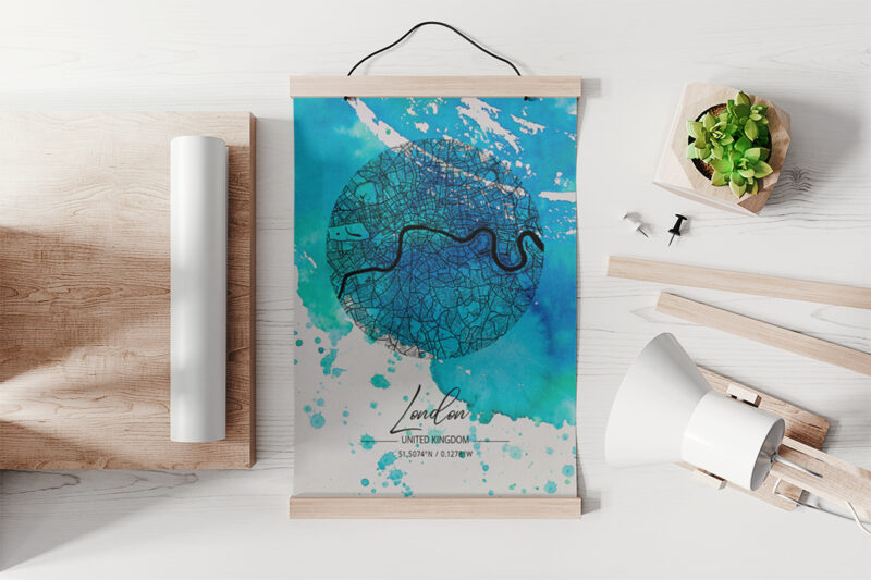 Tau Watercolor Map Bundle