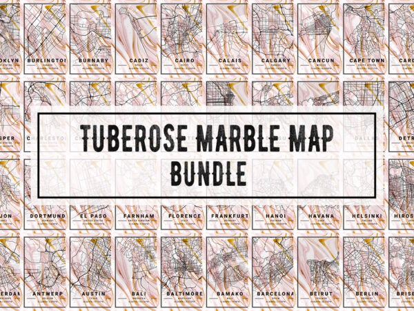 Tuberose marble map bundle t shirt designs for sale