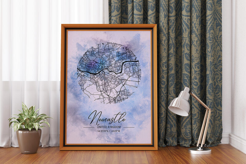 Upsilon Watercolor Map Bundle