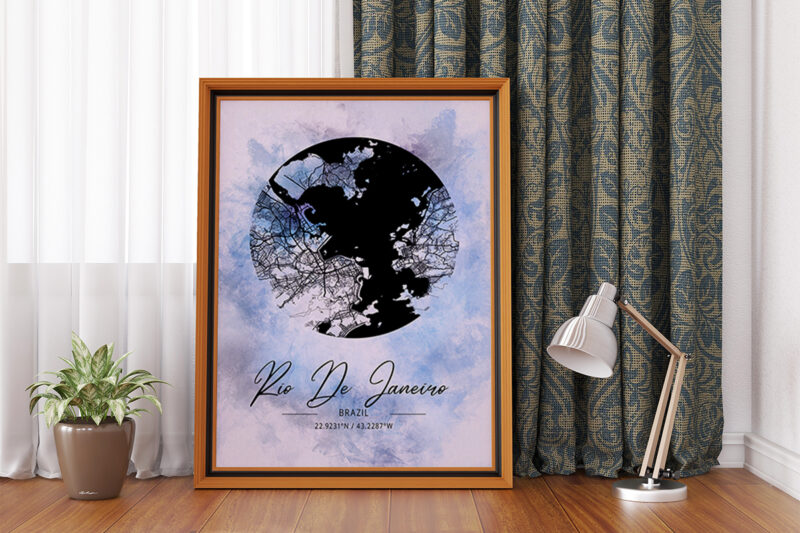 Upsilon Watercolor Map Bundle