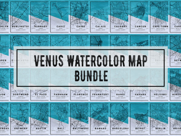 Venus watercolor map t shirt vector art