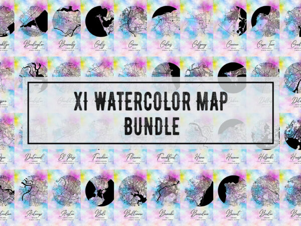 Xi watercolor map bundle graphic t shirt