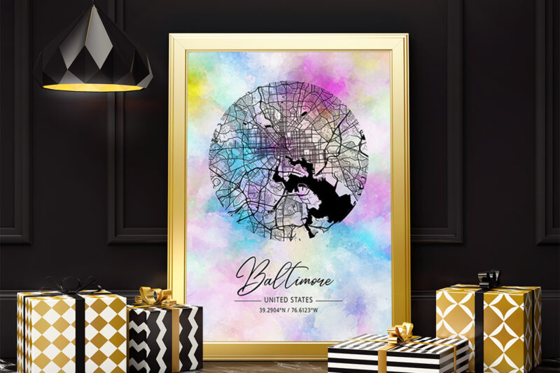 Xi Watercolor Map Bundle