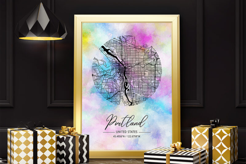 Xi Watercolor Map Bundle