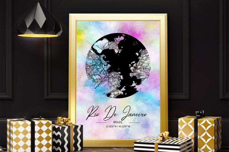 Xi Watercolor Map Bundle