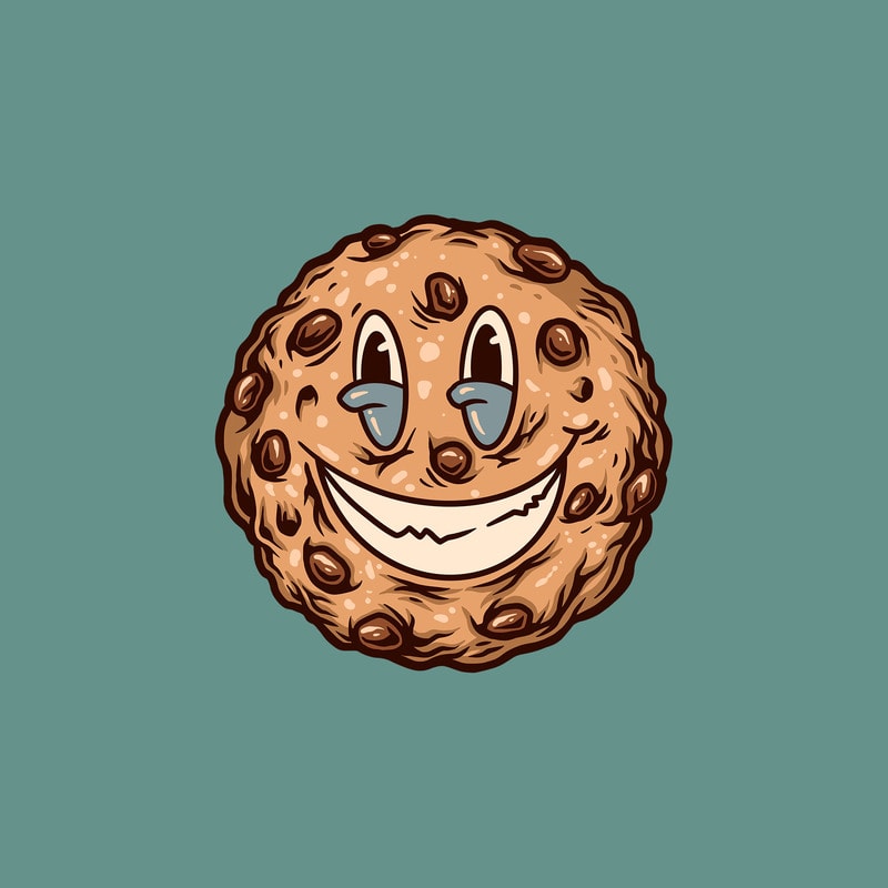 animated face with cookies