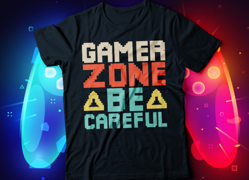 trendy gaming t-shirt design bundle, 10 gaming t-shirt design, game zone