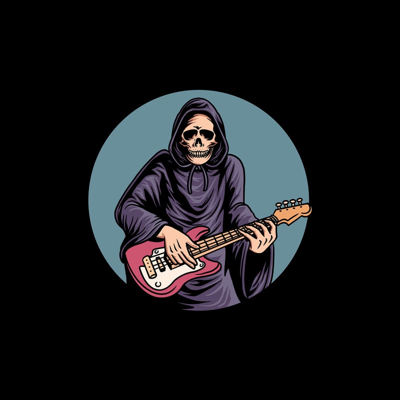 grim reaper playing bass - Buy t-shirt designs