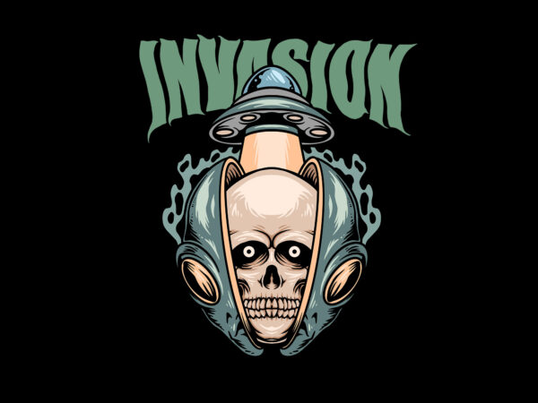 Invasion streetwear t shirt design for sale