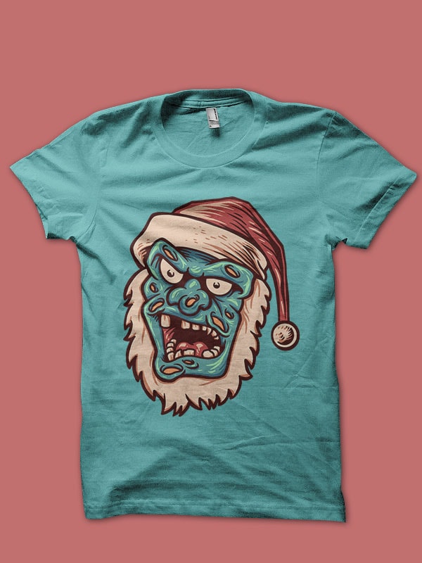 monster santa illustration