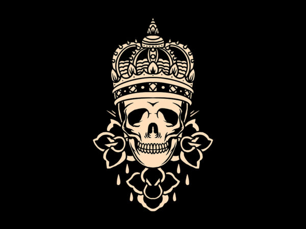 King skull t shirt vector art