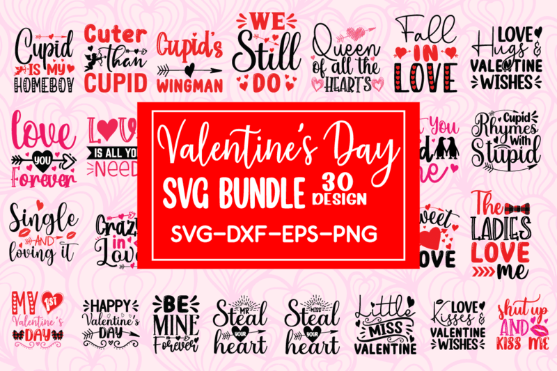 valentine's svg bundle - Buy t-shirt designs