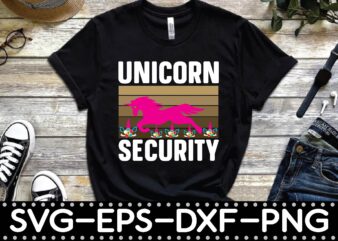 unicorn security t shirt vector graphic