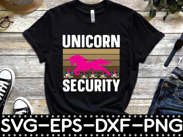 Unicorn security t shirt vector graphic