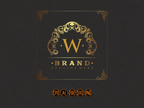 Luxury golden frame elegant logo beautiful t shirt vector graphic