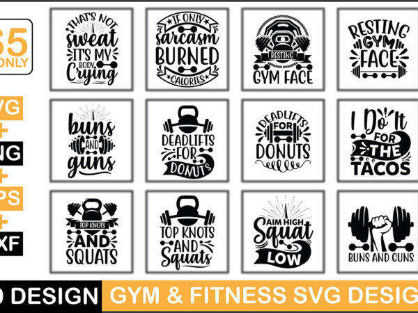 Gym & fitness svg design