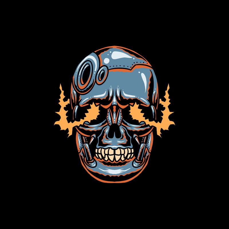 metallic skull streetwear - Buy t-shirt designs