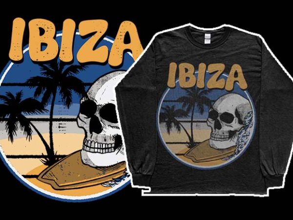 Alternative skull ibiza vintage aesthetic goth tshirt design artwork png