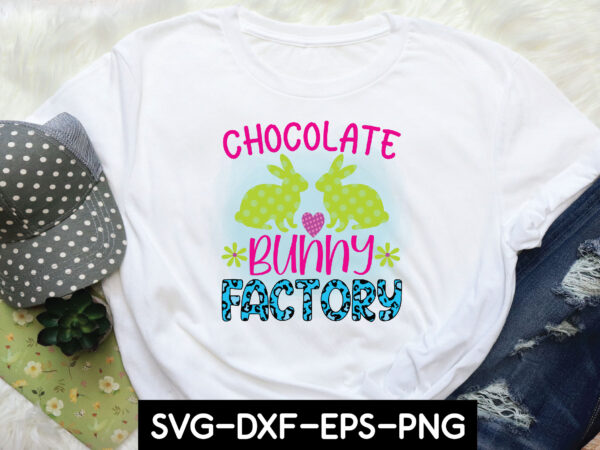 Chocolate bunny factory sublimation t shirt vector file