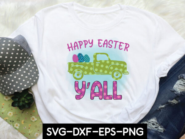 Happy easter y’all sublimation graphic t shirt