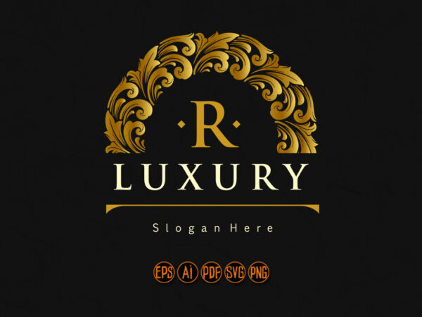 Elegant luxury badge logo ornaments vector clipart