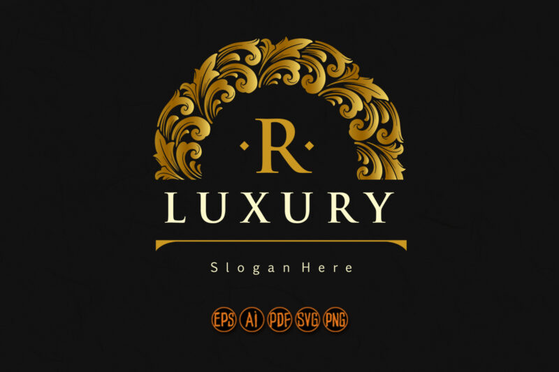 Elegant luxury badge logo ornaments