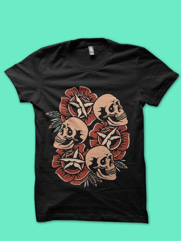 skulls and roses