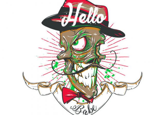 Hello babe! print ready shirt design