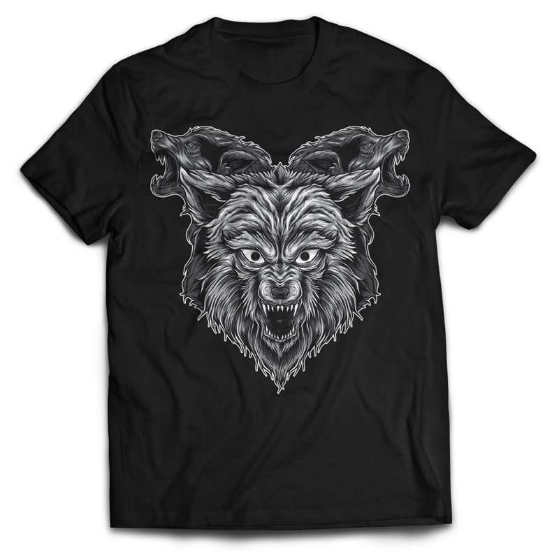 3WOLF commercial use t shirt designs